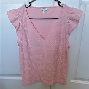 J. Crew Light Pink Textured Blouse